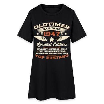 79. Geburtstag Geschenk Mann Oldtimer 1947 Legende - Frauen T-Shirt-Kleid - Schwarz - Vorne