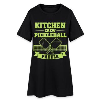Pickleball Kitchen Crew Joueur drôle de pickleball - Robe T-shirt Femme - noir - Devant