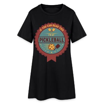 Joueur drôle de pickleball pickleball - Robe T-shirt Femme - noir - Devant