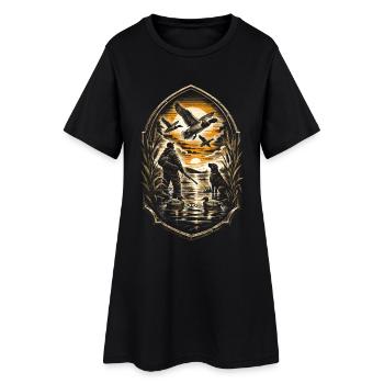 Tir au canard - Robe T-shirt Femme - noir - Devant