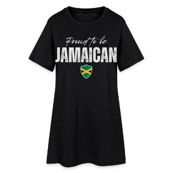 Jamaïcain fier, fabriqué en Jamaïque - Robe T-shirt Femme - noir - Devant