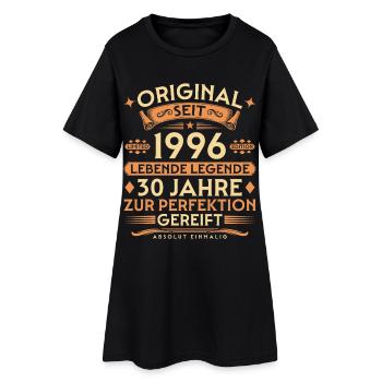 Original seit 1996 – Lebende Legende 30 Jahre - Frauen T-Shirt-Kleid - Schwarz - Vorne