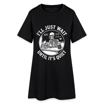 Conception humoristique pour enseignants agacés - Robe T-shirt Femme - noir - Devant