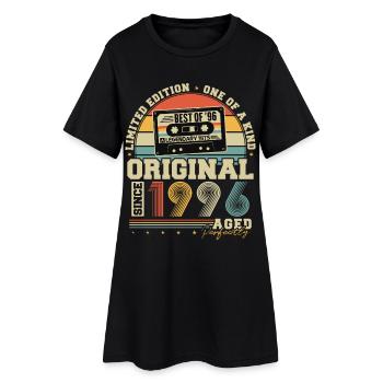 Anniversaire rétro vintage vintage original de 1996 - Robe T-shirt Femme - noir - Devant