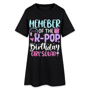Membre de The K Pop Birthday Girl - Robe T-shirt Femme - noir - Devant