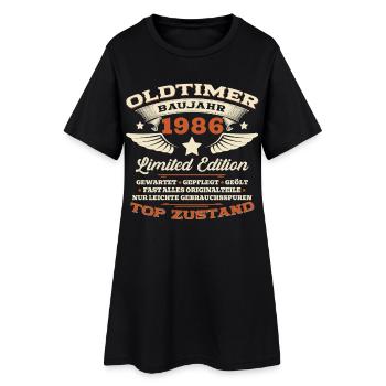 40. Geburtstag Geschenk Mann Oldtimer Baujahr 1986 - Frauen T-Shirt-Kleid - Schwarz - Vorne