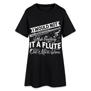  Piccolo Call it Flute one more time Marching Band - Women’s T-Shirt Dress - black - Front