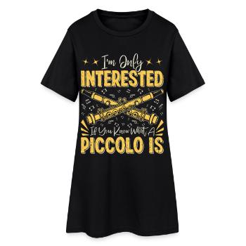  Piccoloist Marching Band Instrument Musician - Women’s T-Shirt Dress - black - Front
