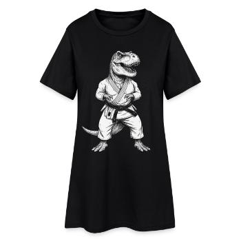 Judo Dinosaures Judoka Enfants Garçons Arts Martiaux - Robe T-shirt Femme - noir - Devant