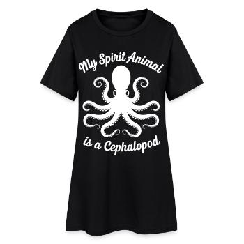 Conception des céphalopodes - Robe T-shirt Femme - noir - Devant