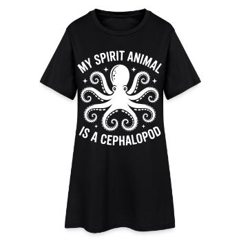 Âme de pieuvre disant la chemise - Robe T-shirt Femme - noir - Devant