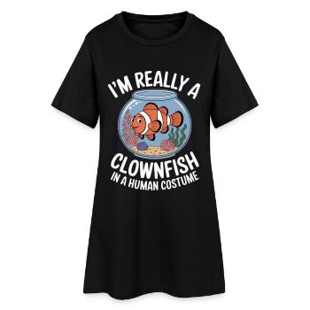 CLOWNFISH - Women’s T-Shirt Dress - black - Front