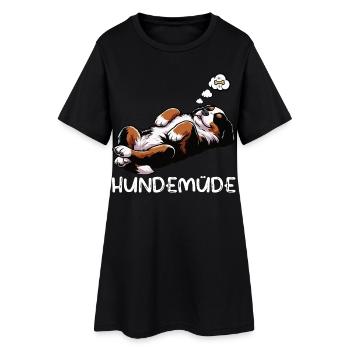 Hundemüde Berner Sennenhund Sennenhunde Berner - Frauen T-Shirt-Kleid - Schwarz - Vorne