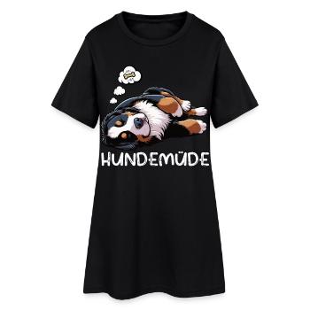 Hundemüde Berner Sennenhund Sennenhunde Berner - Frauen T-Shirt-Kleid - Schwarz - Vorne