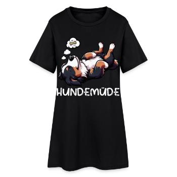 Hundemüde Berner Sennenhund Sennenhunde Berner - Frauen T-Shirt-Kleid - Schwarz - Vorne