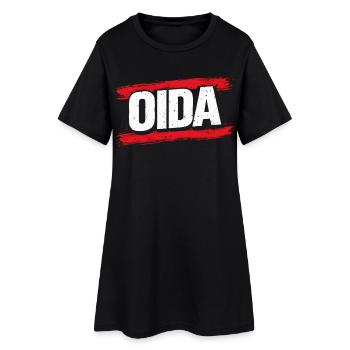 Logo du Pinceau Rouge ODA - Robe T-shirt Femme - noir - Devant