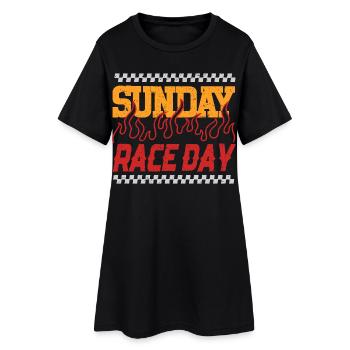 Sport automobile Sport du dimanche jour de la course - Robe T-shirt Femme - noir - Devant
