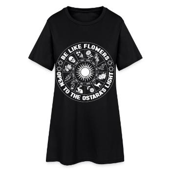 Be Like Flowers Pagan Easter Ostara Light - Women’s T-Shirt Dress - black - Front