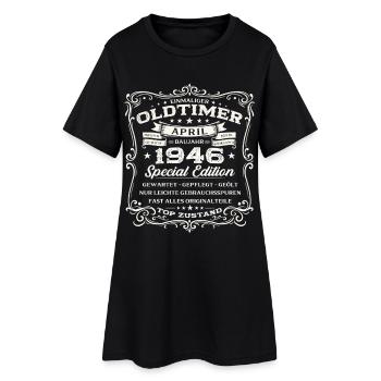 80. Geburtstag Geschenk Mann Oldtimer April1946 - Frauen T-Shirt-Kleid - Schwarz - Vorne
