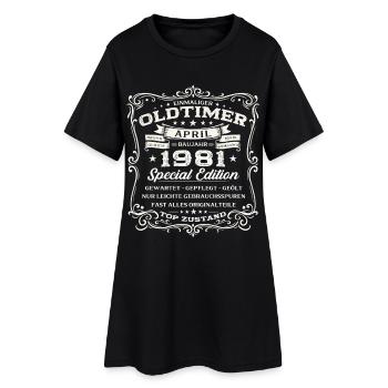 45. Geburtstag Geschenk Mann Oldtimer April 1981 - Frauen T-Shirt-Kleid - Schwarz - Vorne