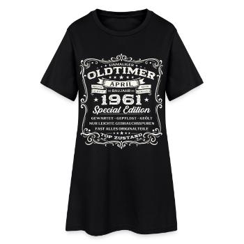 65. Geburtstag Geschenk Mann Oldtimer April 1961 - Frauen T-Shirt-Kleid - Schwarz - Vorne
