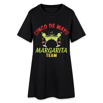 Cinco De Mayo Margarita Team - Frauen T-Shirt-Kleid - Schwarz - Vorne