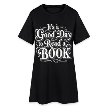 Bonne journée pour lire un livre - Robe T-shirt Femme - noir - Devant