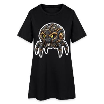 Araignée Horlogère Steampunk Noire Sentinelle - Robe T-shirt Femme - noir - Devant