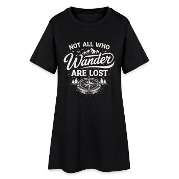 Tous ceux qui errent ne sont pas perdus – Diction de plein air - Robe T-shirt Femme - noir - Devant