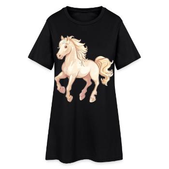 Cheval - Robe T-shirt Femme - noir - Devant