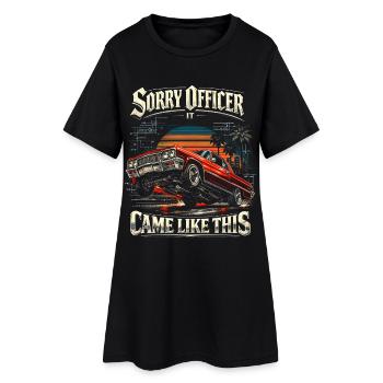 Lowrider Auto, désolé officier, c’est venu comme ça. - Robe T-shirt Femme - noir - Devant