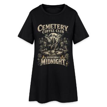 Réunion humoristique gothique au cimetière à minuit - Robe T-shirt Femme - noir - Devant