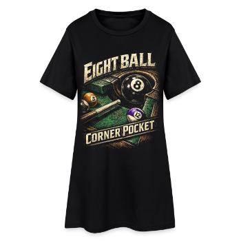 Poche de coin huit billes du billard à 8 billes - Robe T-shirt Femme - noir - Devant