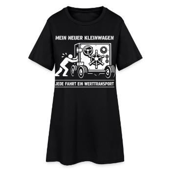 Mein Neuer Kleinwagen Jede Fahrt Ein Werttransport - Frauen T-Shirt-Kleid - Schwarz - Vorne