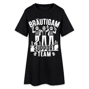 Junggesellenabschied Männer T-Shirt JGA Poltern - Frauen T-Shirt-Kleid - Schwarz - Vorne