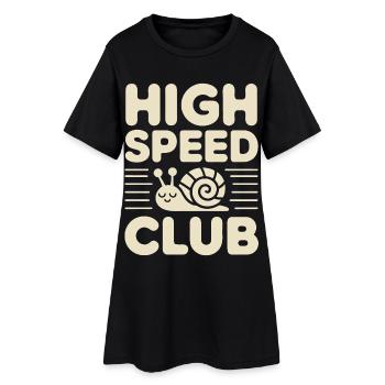 High Speed Club Schnecke - Frauen T-Shirt-Kleid - Schwarz - Vorne