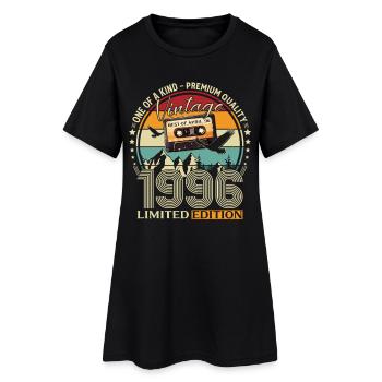30th Birthday Gift Man Best of April 1996 - Women’s T-Shirt Dress - black - Front