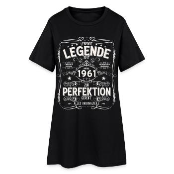 65e anniversaire Légende du mari Avril 1961 - Robe T-shirt Femme - noir - Devant