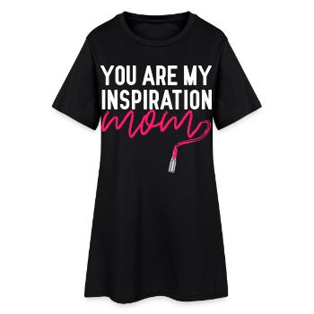 Tu es mon inspiration maman Chemise rouge à lèvres - Robe T-shirt Femme - noir - Devant