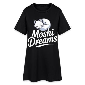 Chemise de chat Moshi Dreams Chats adormits mignons - Robe T-shirt Femme - noir - Devant