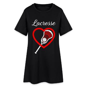 Lacrosse Heart Sport - Women’s T-Shirt Dress - black - Front