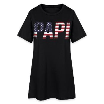 Daddy USA Flag Vintage Dad - Women’s T-Shirt Dress - black - Front