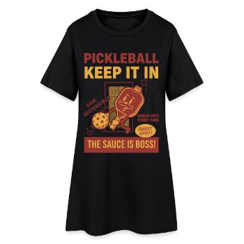 Pickleball Garde ça dans Joueur Drôle Adore le Pickleball - Robe T-shirt Femme - noir - Devant