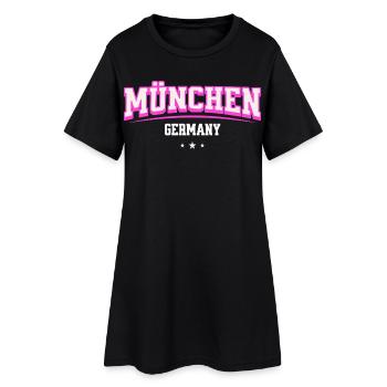 München Germany Shirt für Städte Fans Souvenir - Frauen T-Shirt-Kleid - Schwarz - Vorne