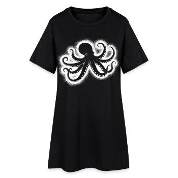 Poulpe masculine pour enfants Poulpe - Robe T-shirt Femme - noir - Devant