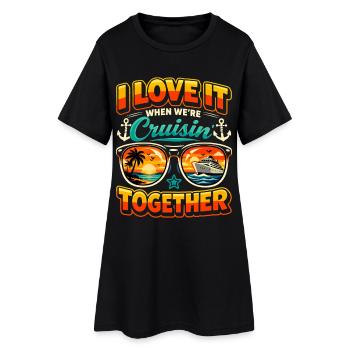 Croisière Cruise Ship Vacances - Robe T-shirt Femme - noir - Devant