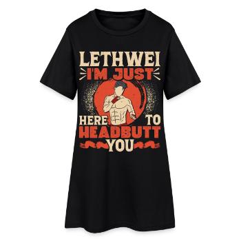 Burmesisches Boxen Kopfstoß Lethwei Trainingskunst von 9 - Frauen T-Shirt-Kleid - Schwarz - Vorne