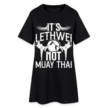 Lethwei not Muay Thai Mixed Martial Arts Burmesisch - Frauen T-Shirt-Kleid - Schwarz - Vorne