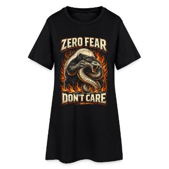 Honigdachs Honey Badger Tier Zero Fear Dont Care - Women’s T-Shirt Dress - black - Front