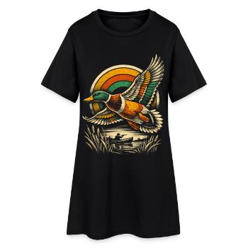 Tir au canard - Robe T-shirt Femme - noir - Devant